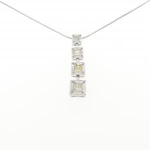 K18WG ダイヤモンド ネックレス 1.02CT