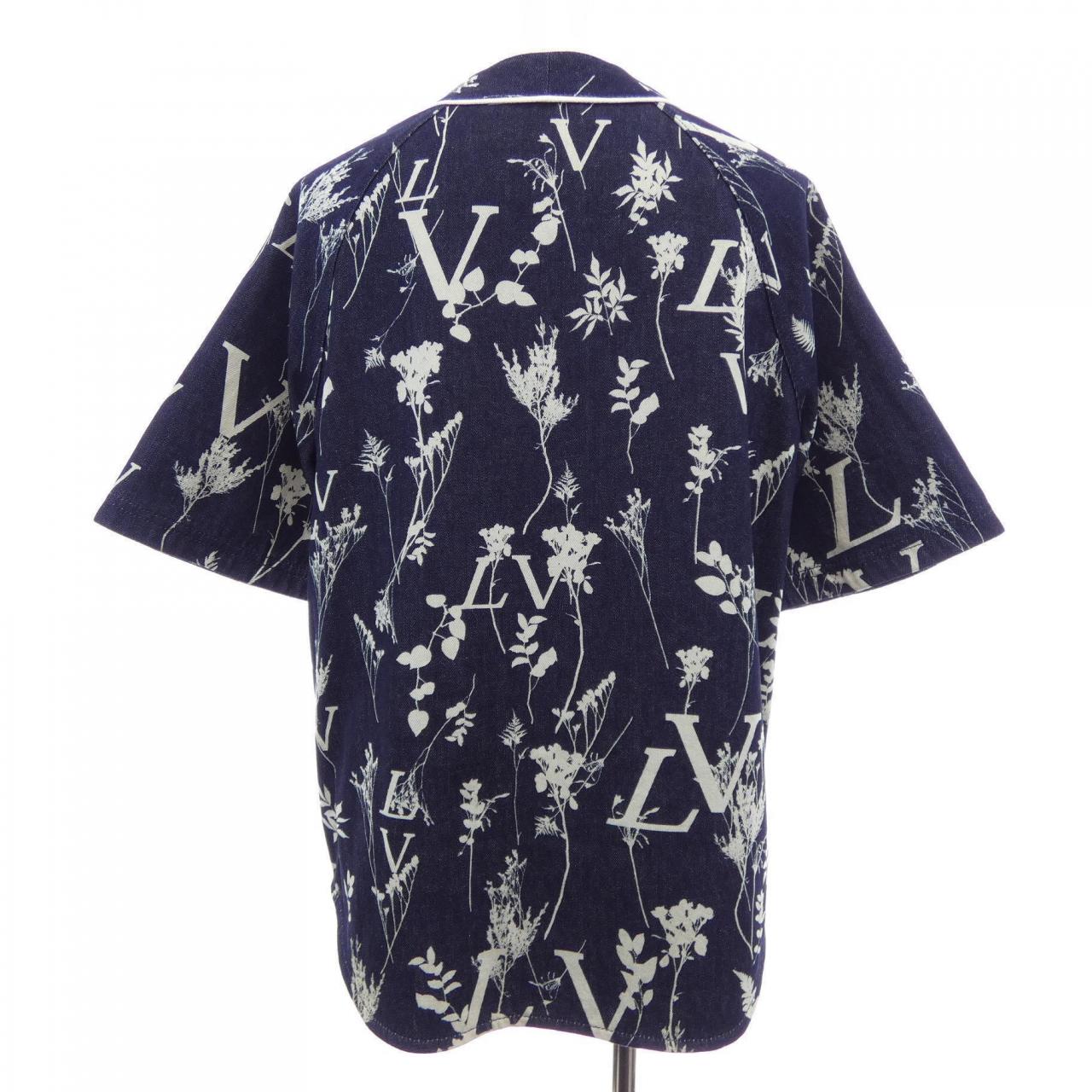 ルイヴィトン LOUIS VUITTON LVリーフデニムベースボールシャツ HJS15WVFV S／Sシャツ