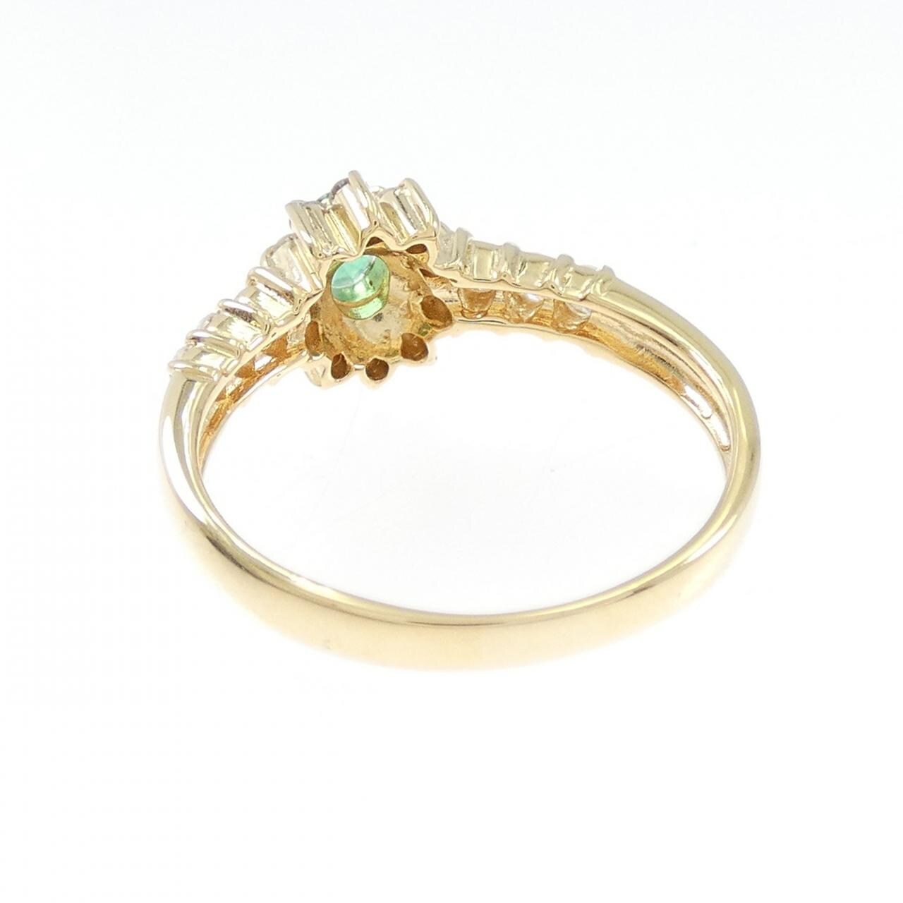 K18YG エメラルド リング 0.12CT
