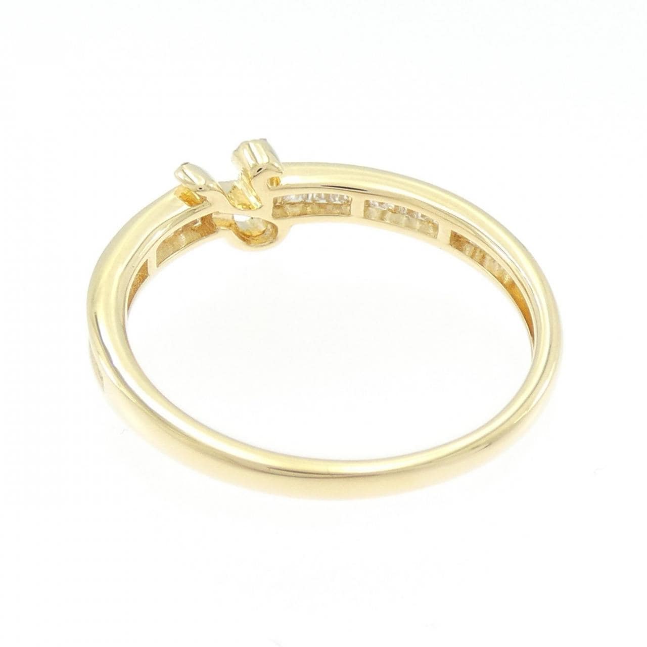 K18YG イニシャルY ダイヤモンド リング 0.25CT
