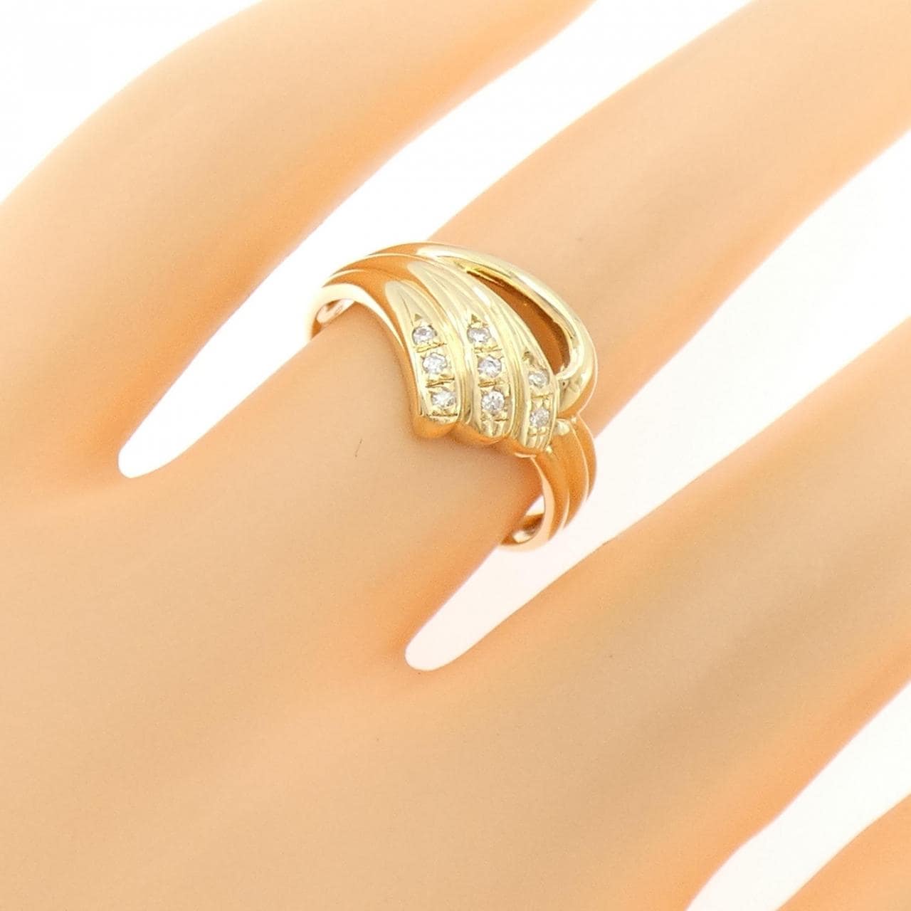 K18YG ダイヤモンド リング 0.05CT