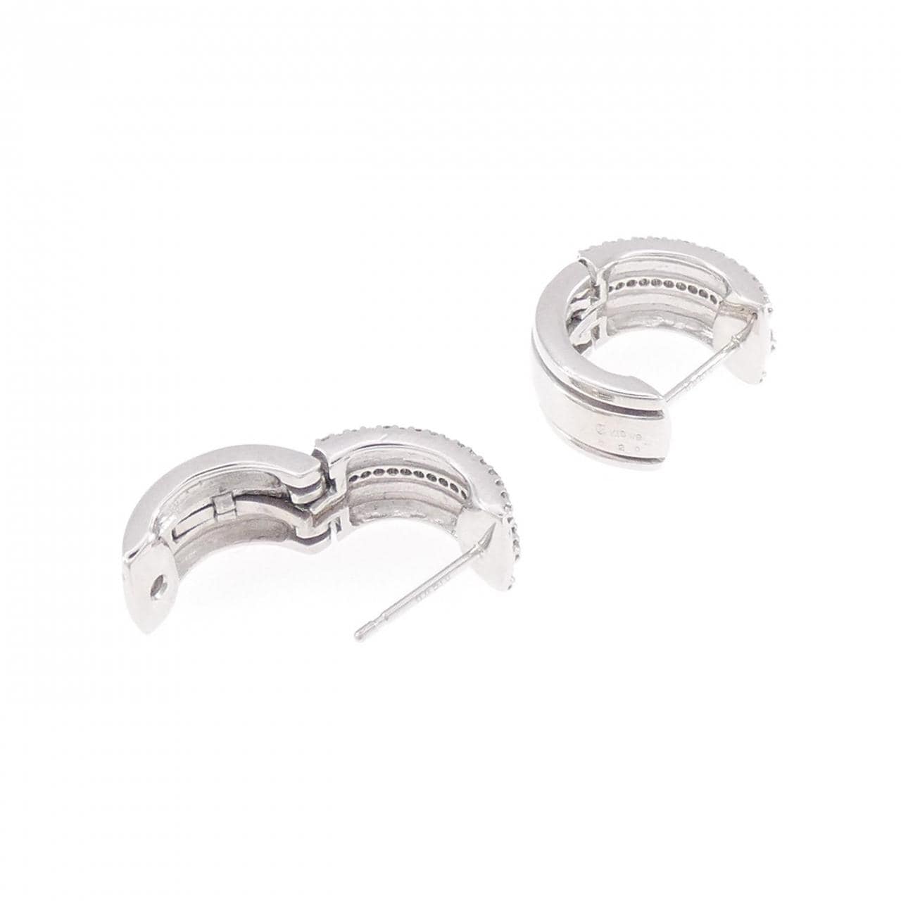 K18WG ダイヤモンド ピアス 0.40CT