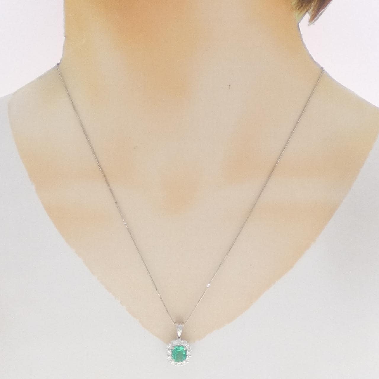 PT900/PT850 エメラルド ネックレス 1.51CT