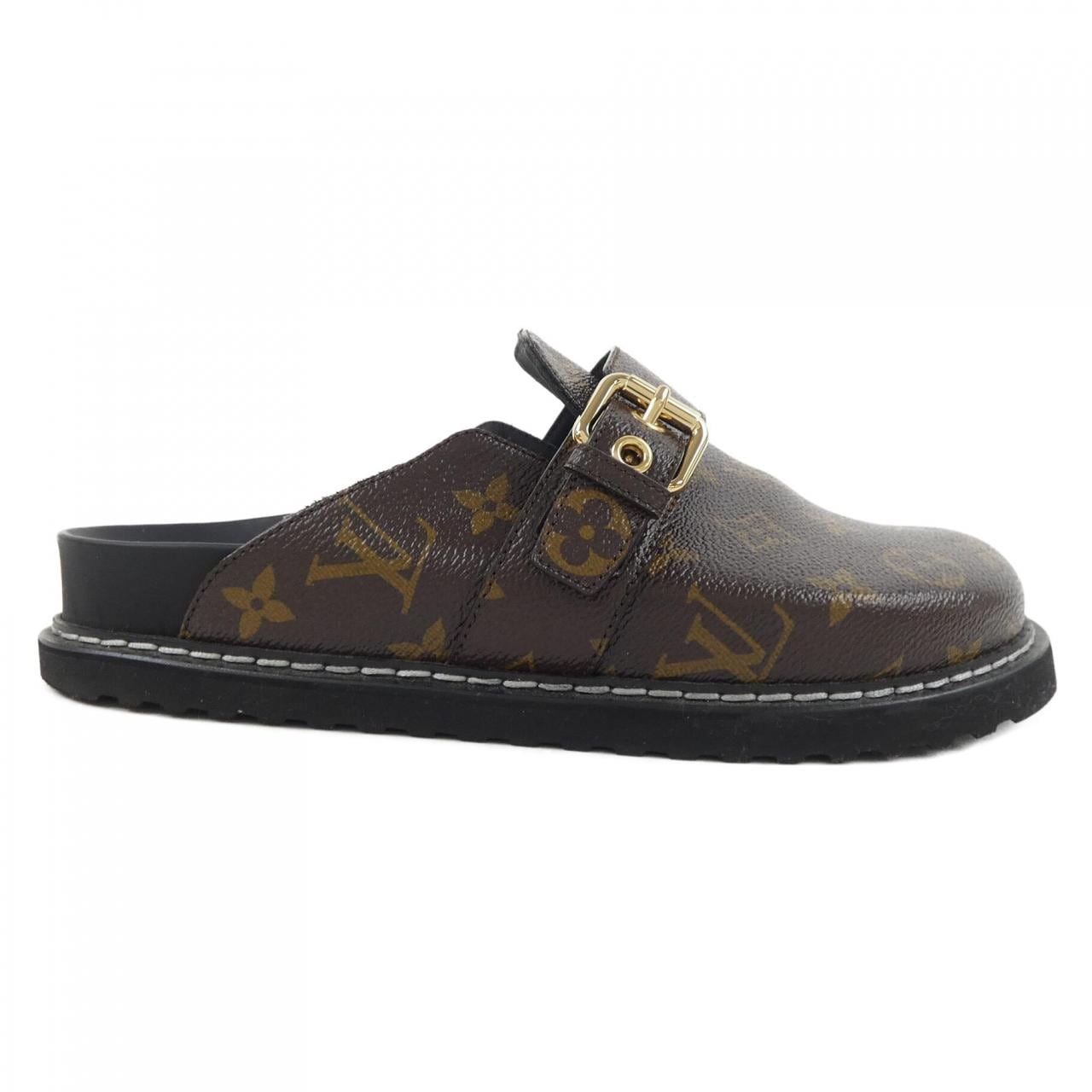 ルイヴィトン LOUIS VUITTON パテントモノグラムキャンパス LV コージーライン サンダル