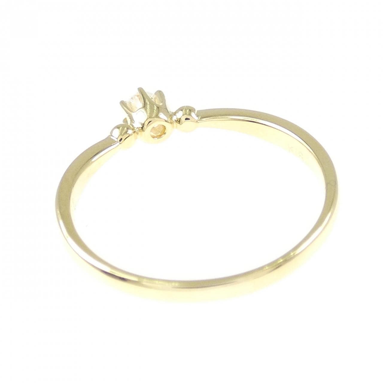 K18YG ソリティア ダイヤモンド リング 0.08CT