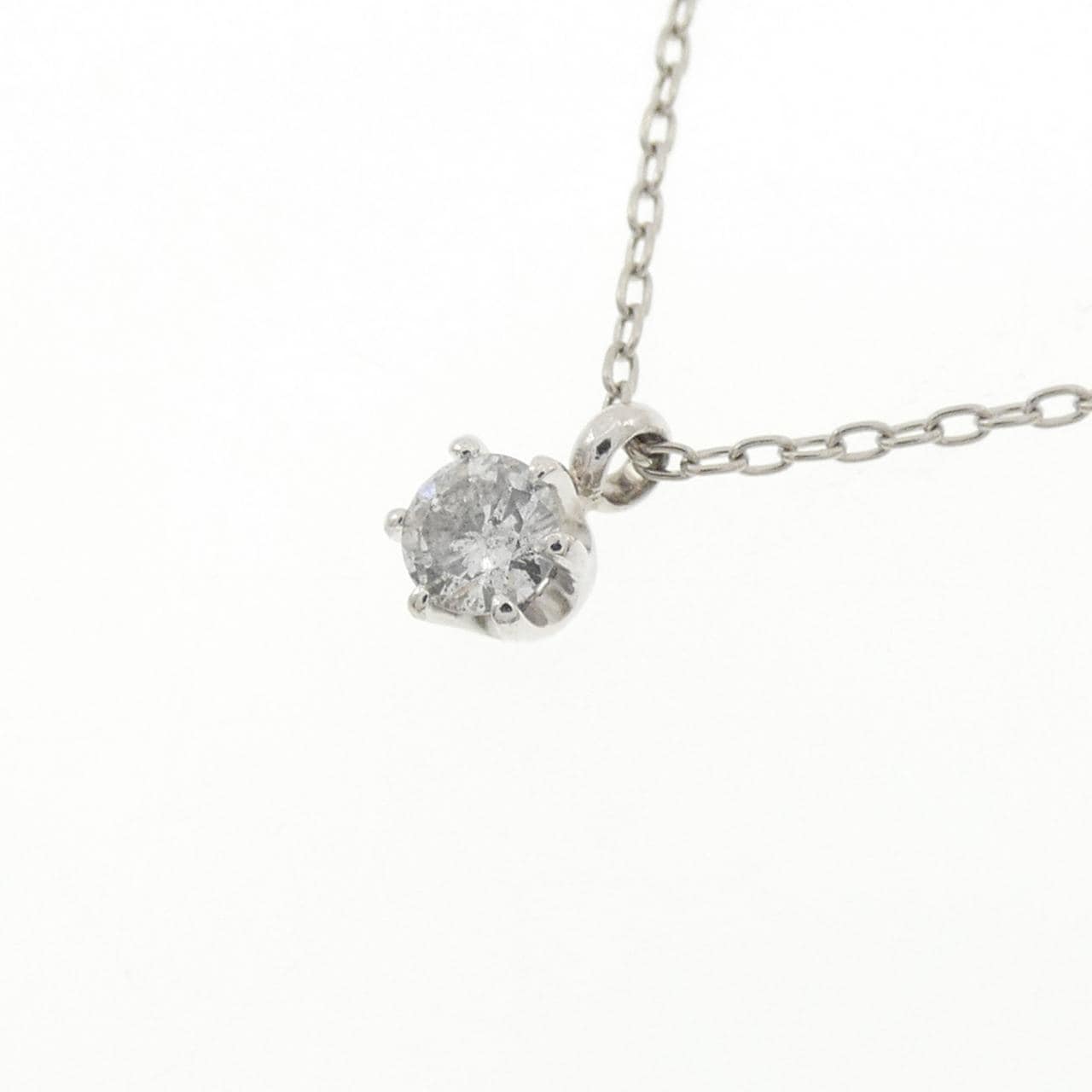 PT/PT850 ソリティアダイヤモンド ネックレス 0.12CT
