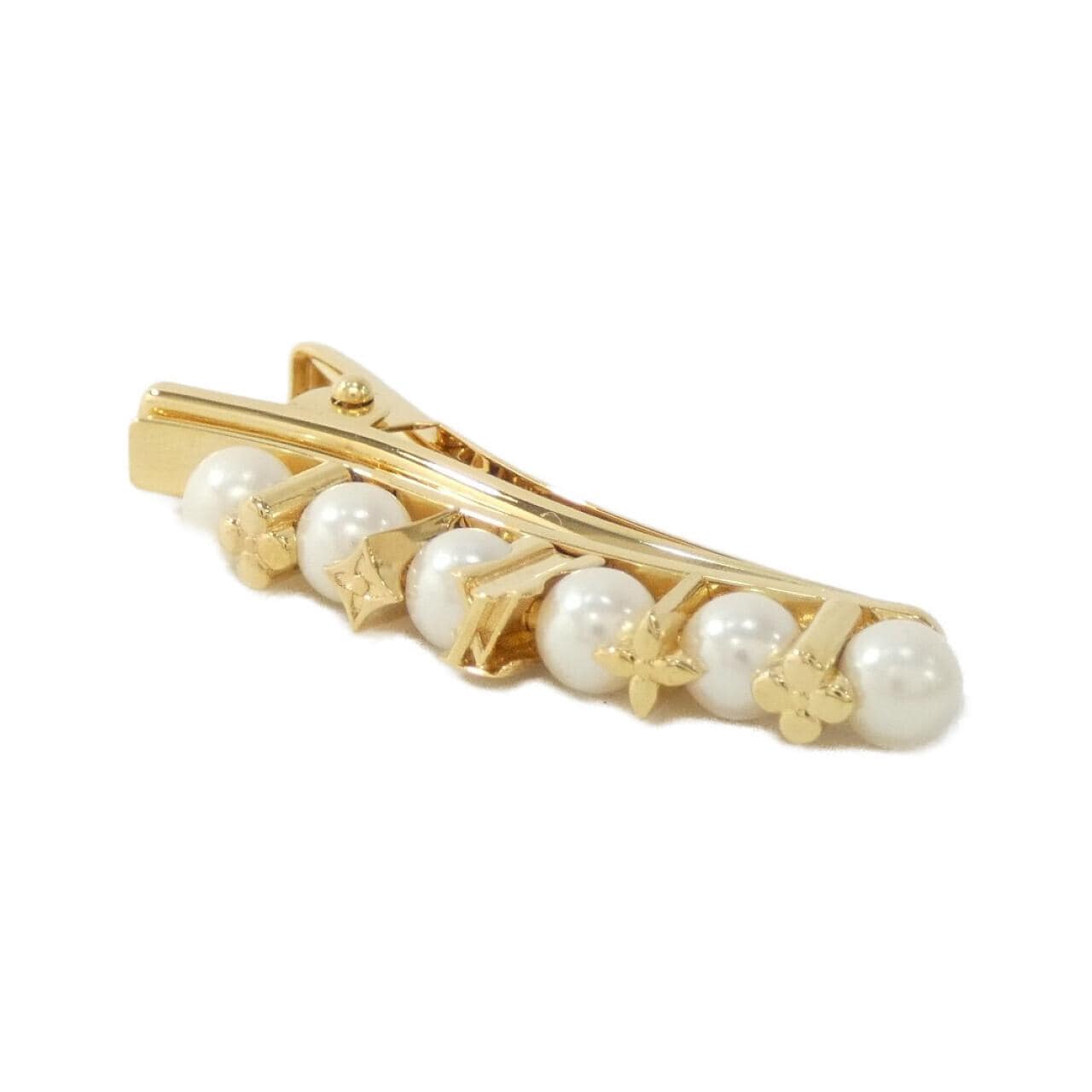 ルイヴィトン バレッタ ミニグラム パール M01373 ヘアーアクセサリー
