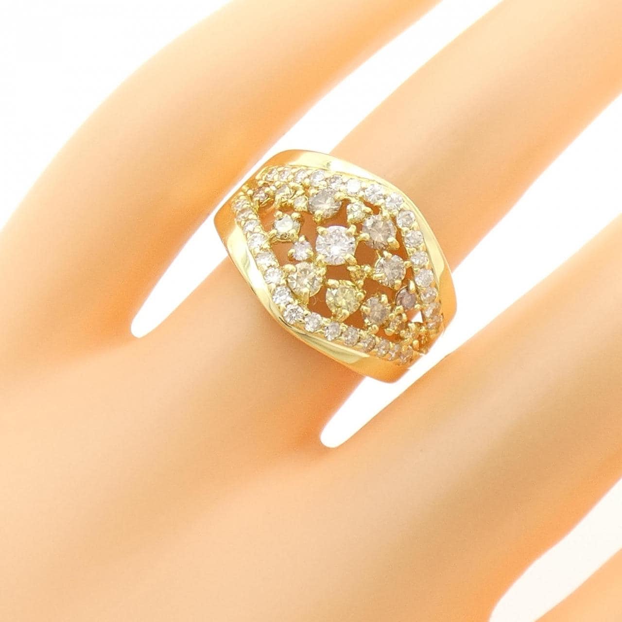 K18YG ダイヤモンド リング 1.08CT