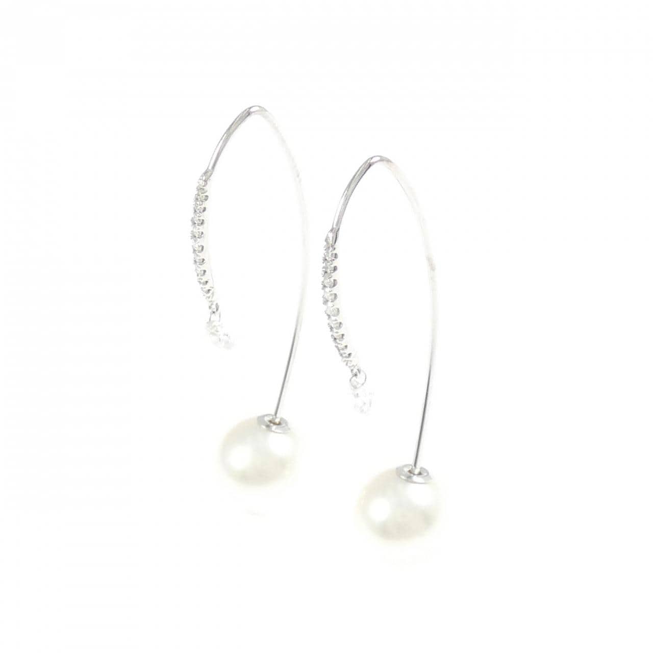 K18WG アコヤパール ピアス 8.6mm