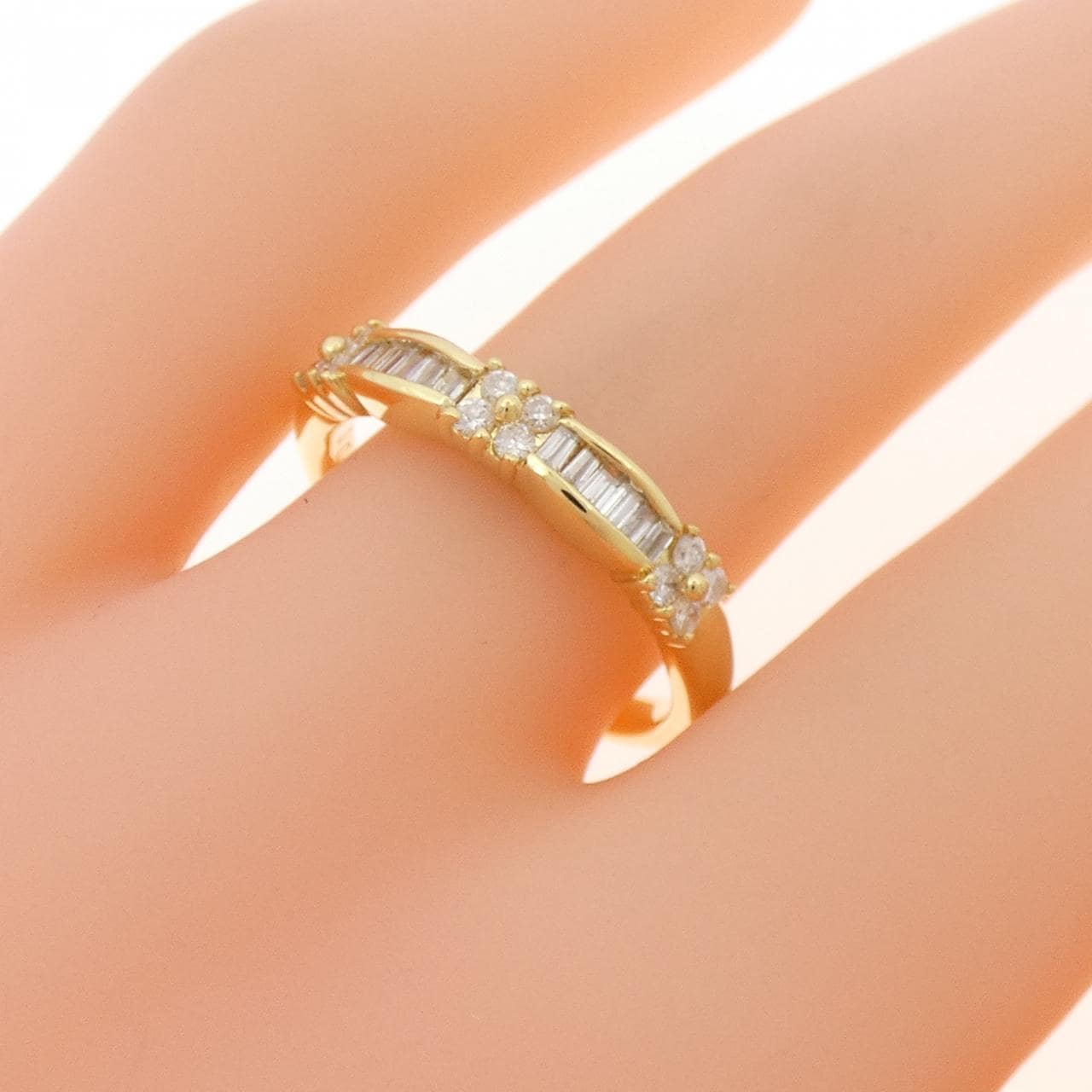 K18YG ダイヤモンド リング 0.35CT