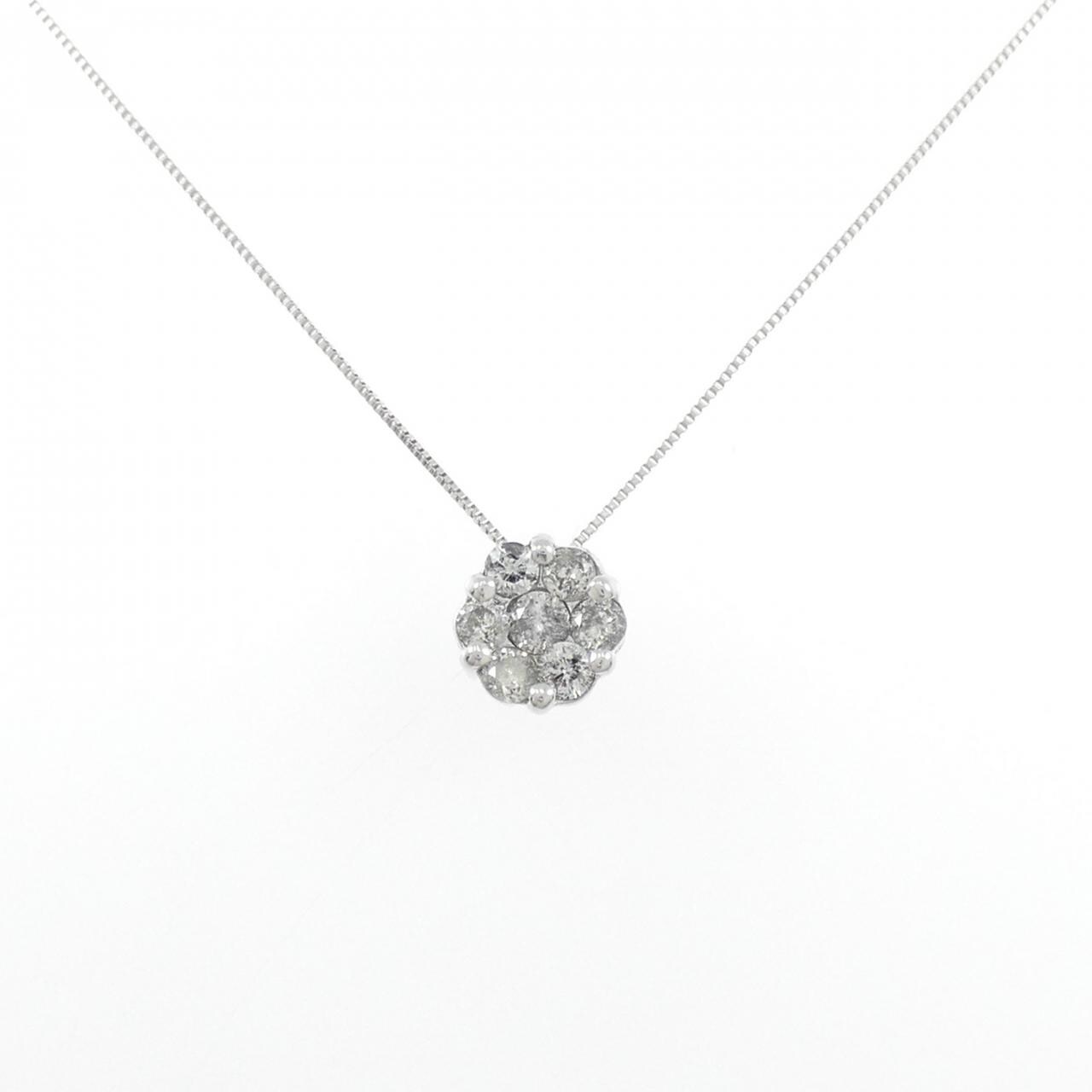 K10WG ダイヤモンド ネックレス 0.5CT