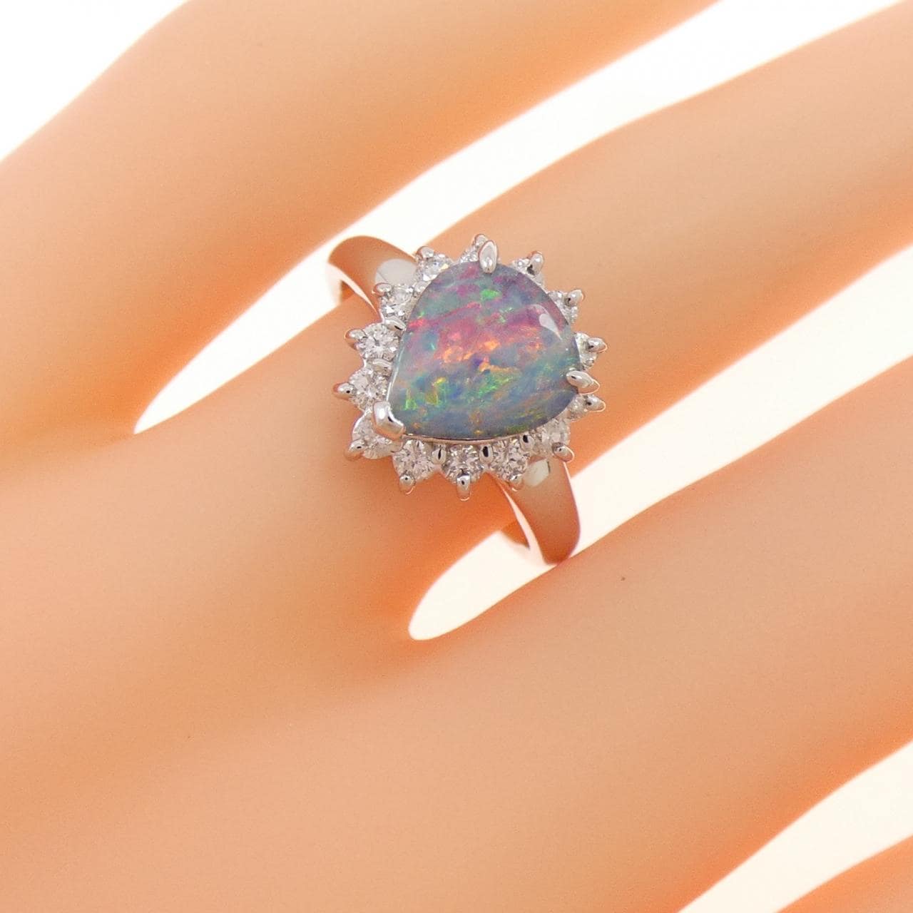 PT900 ボルダーオパール リング 1.30CT