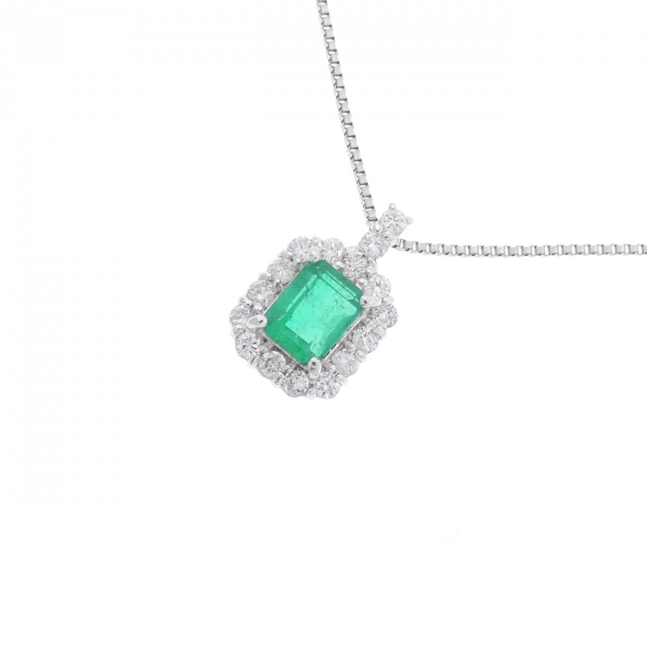 [BRAND NEW] PT Emerald Necklace 0.30CT