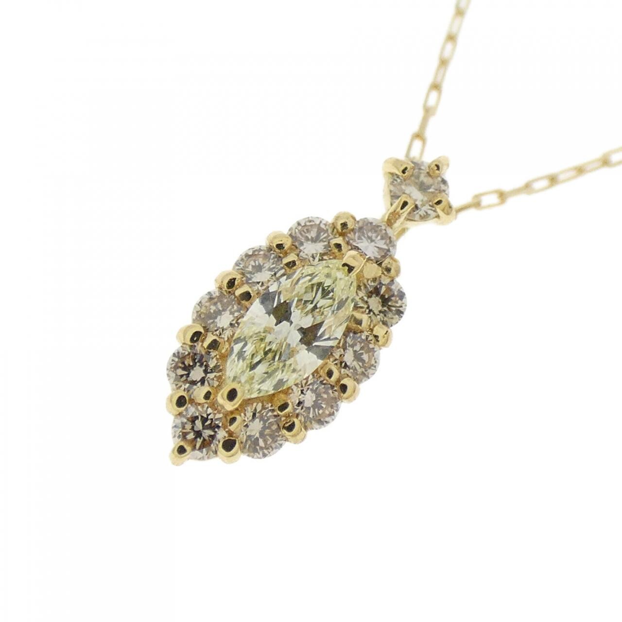 [新品] K18YG钻石项链 0.20CT