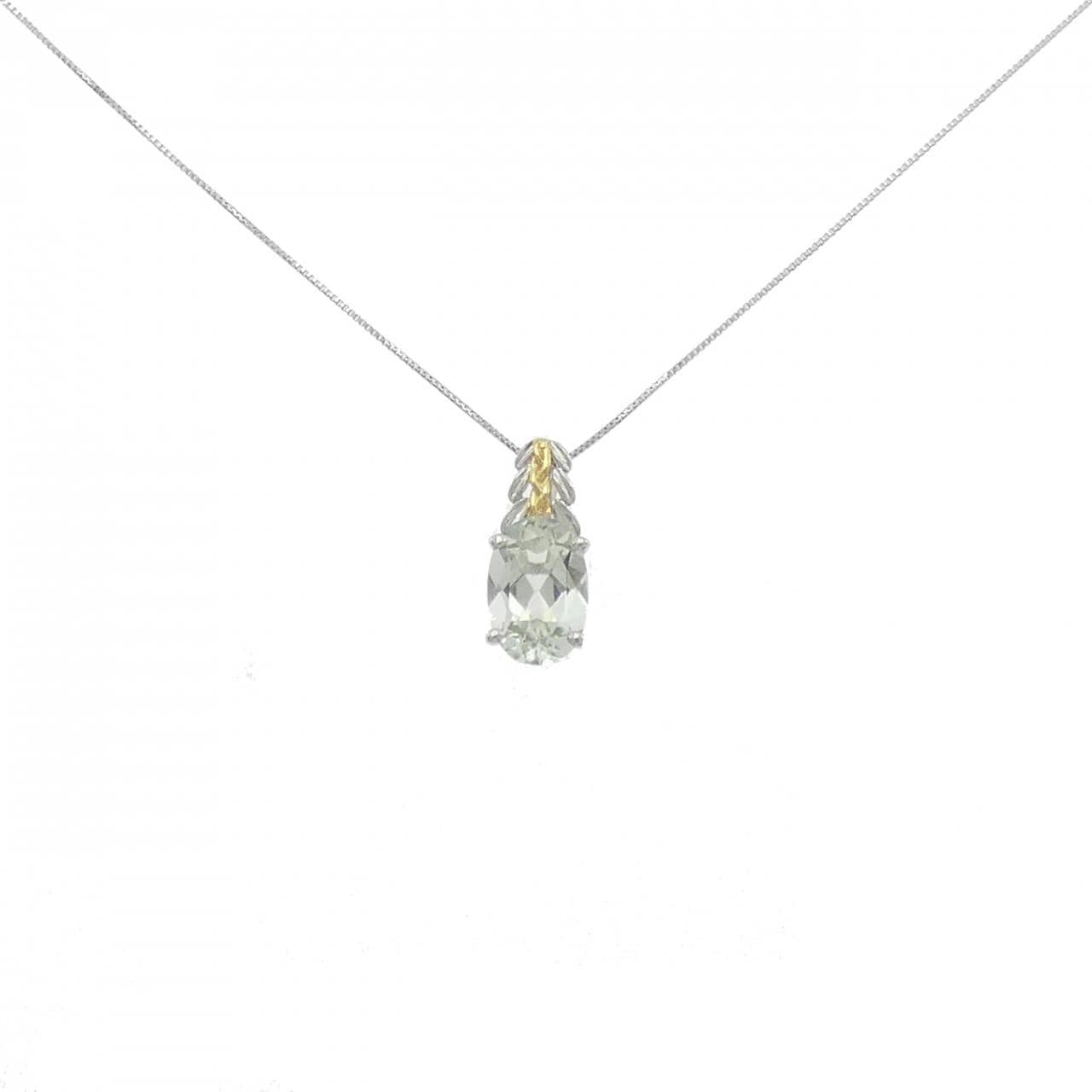 K18WG/K18YG クオーツ ネックレス