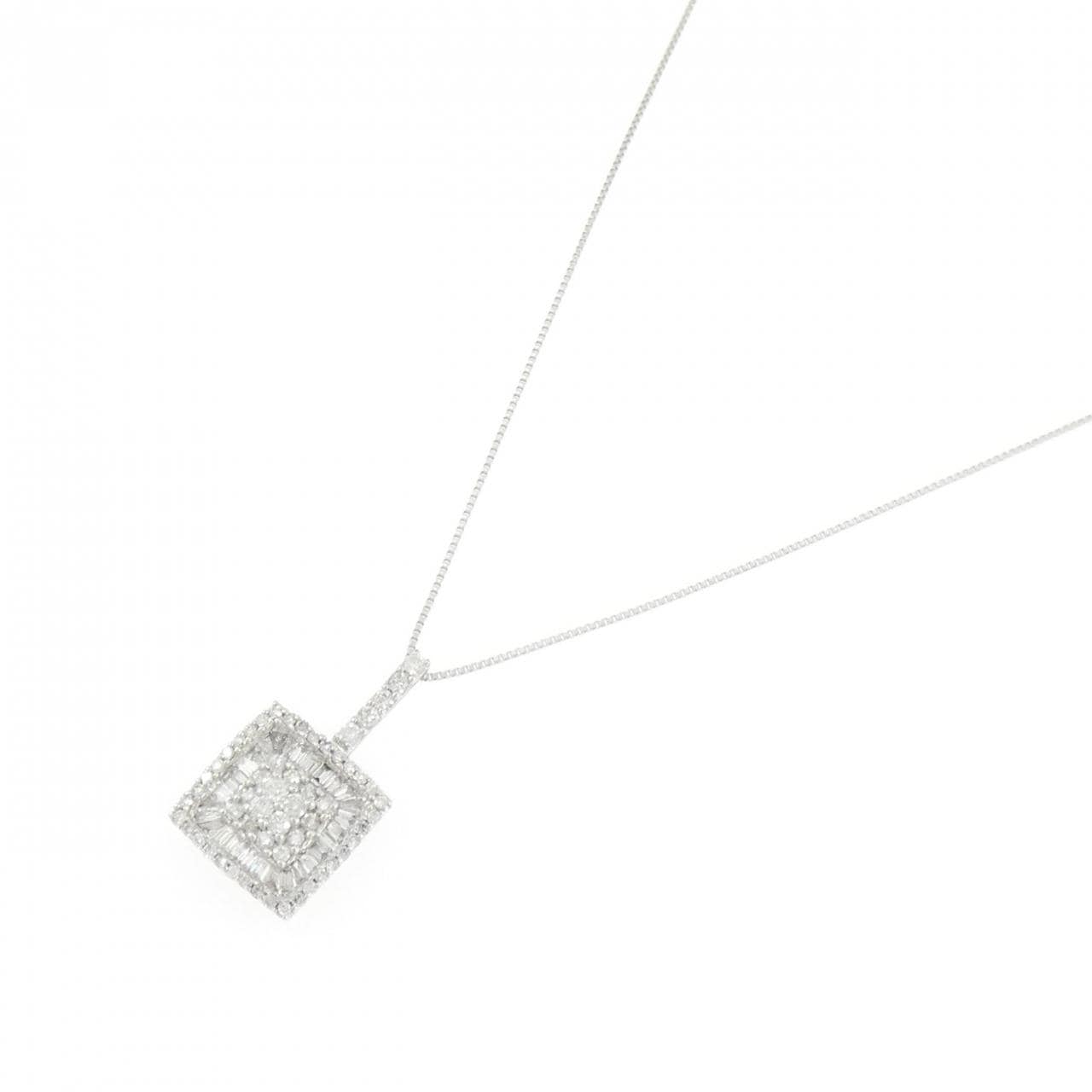 K18WG ダイヤモンド ネックレス 0.65CT
