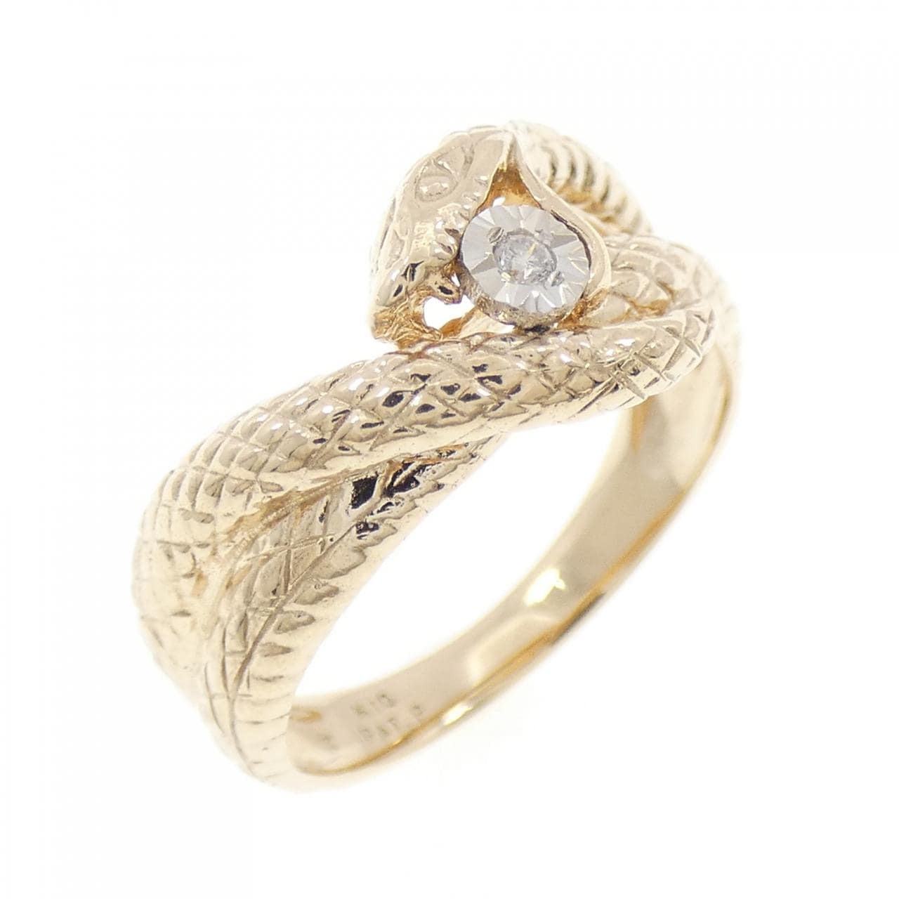 K10PG/K10WG スネーク ダイヤモンド リング