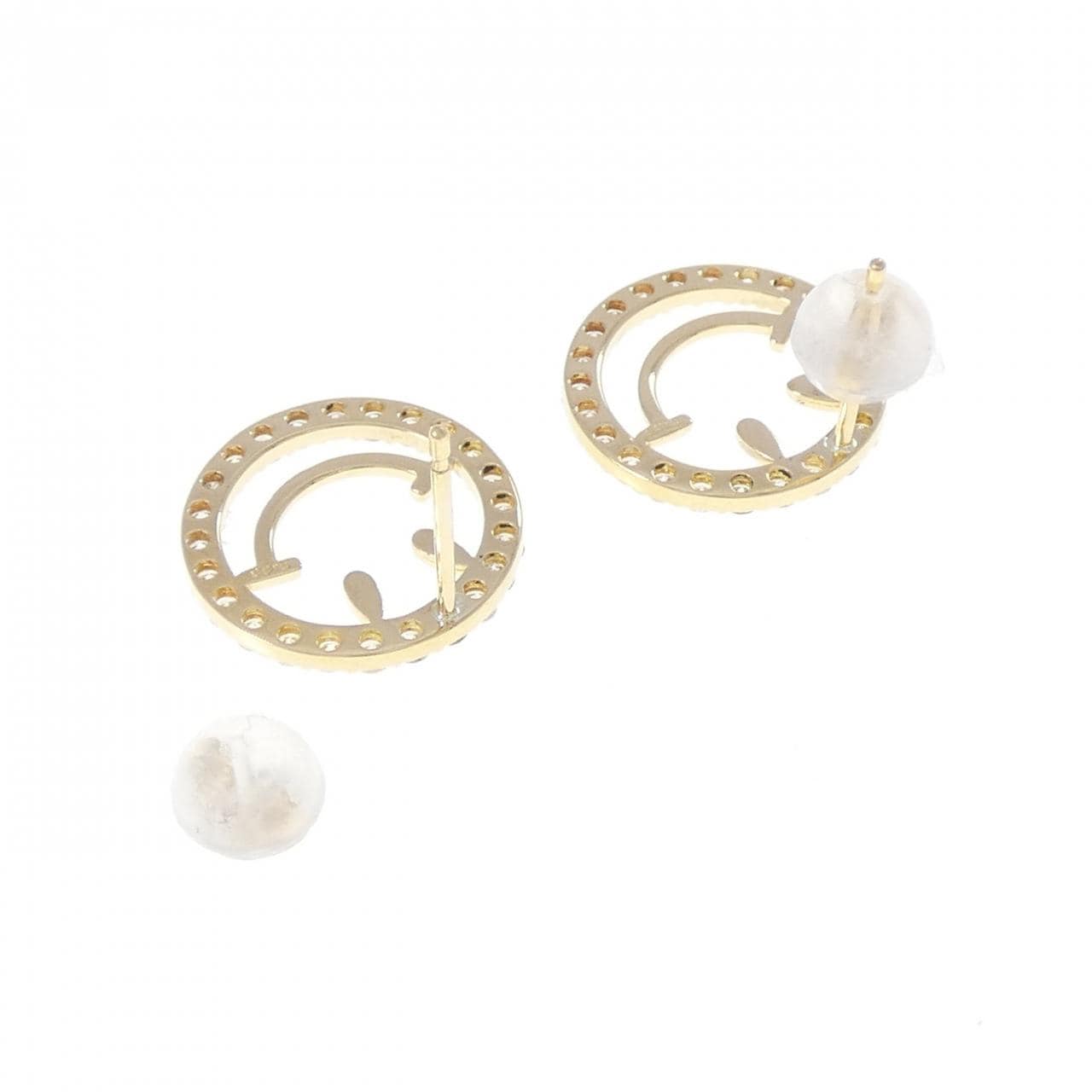 K18YG スマイル ダイヤモンド ピアス 0.60CT