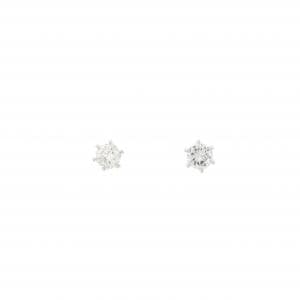 PT900 ソリティア ダイヤモンド ピアス 0.30CT