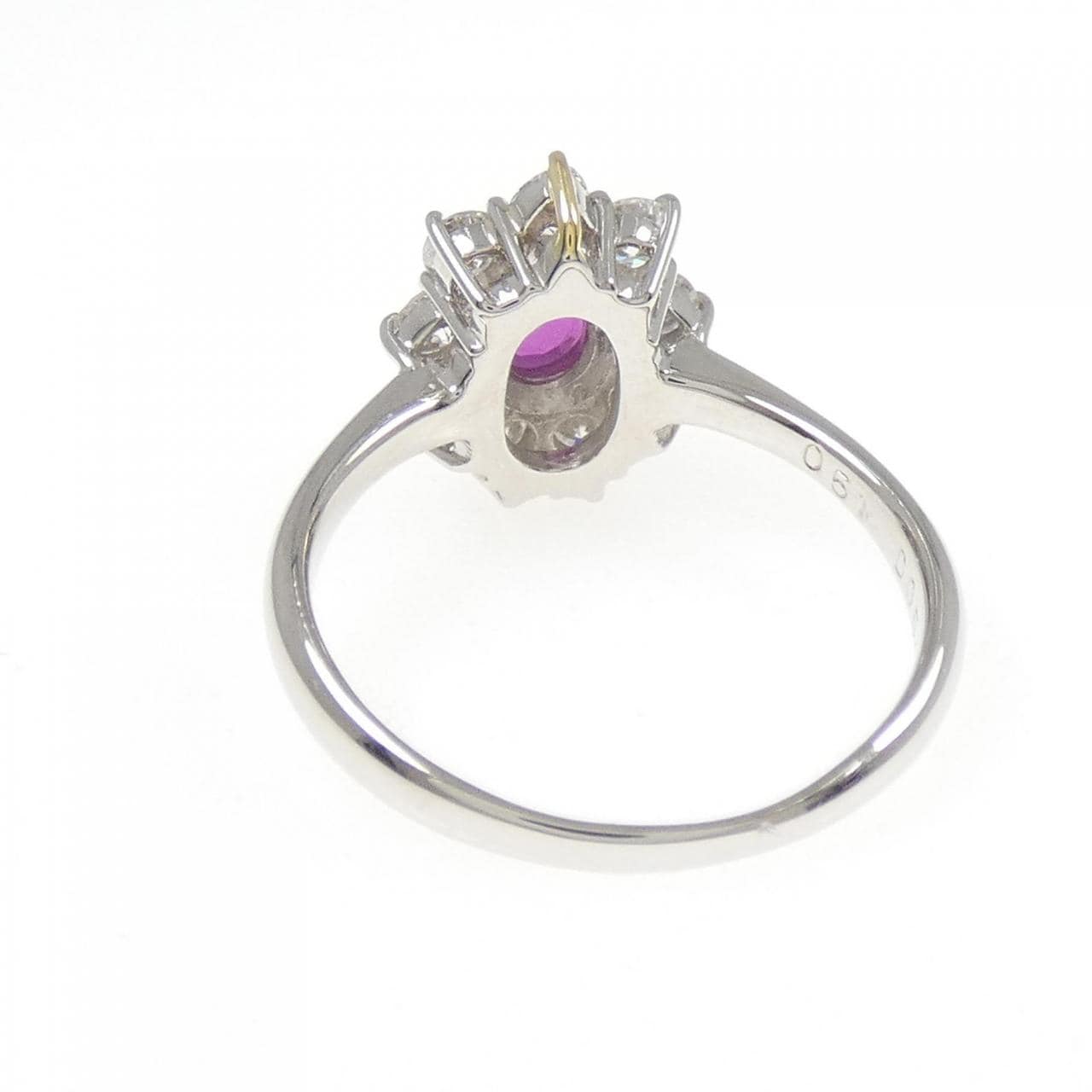 PT900/K18YG ルビー リング 0.51CT