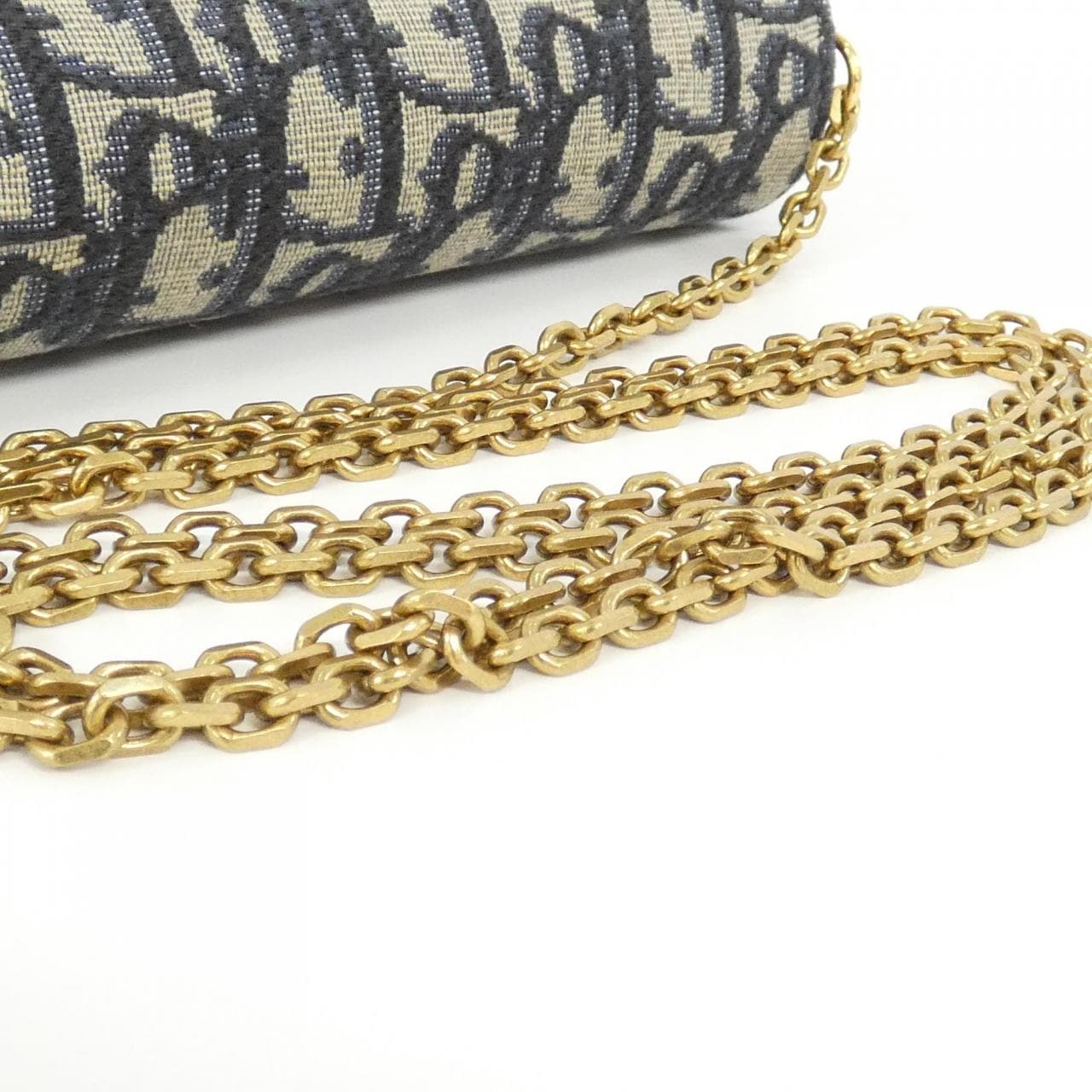 クリスチャンディオール DIOR OBLIQUE サドル チェーン ポーチ ミディアム S5907CTZQ チェーンウォレット