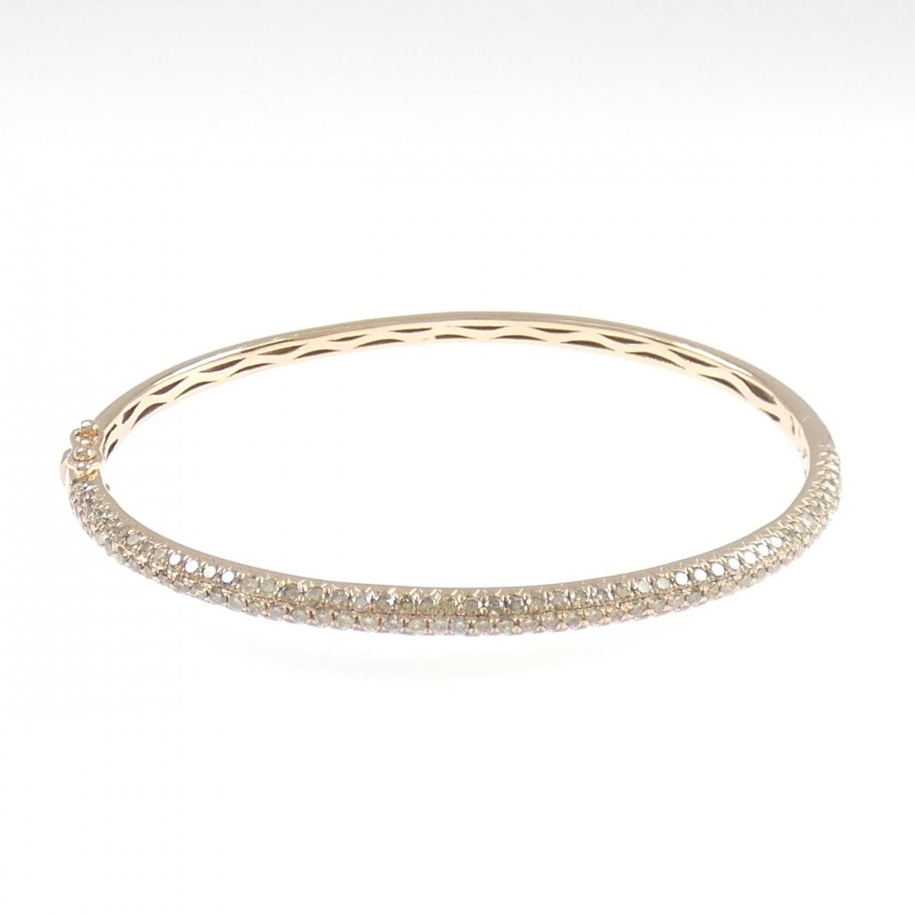 K18PG ダイヤモンド バングル 1.91CT