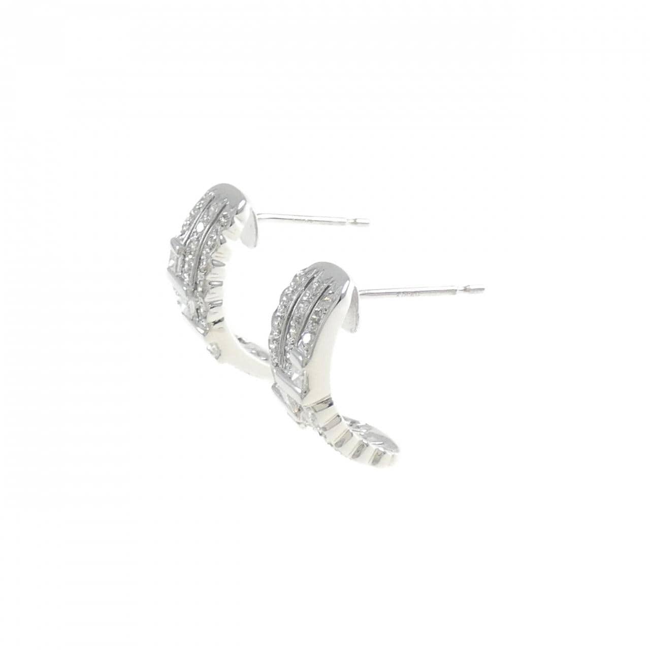 K18WG ダイヤモンド ピアス 0.62CT