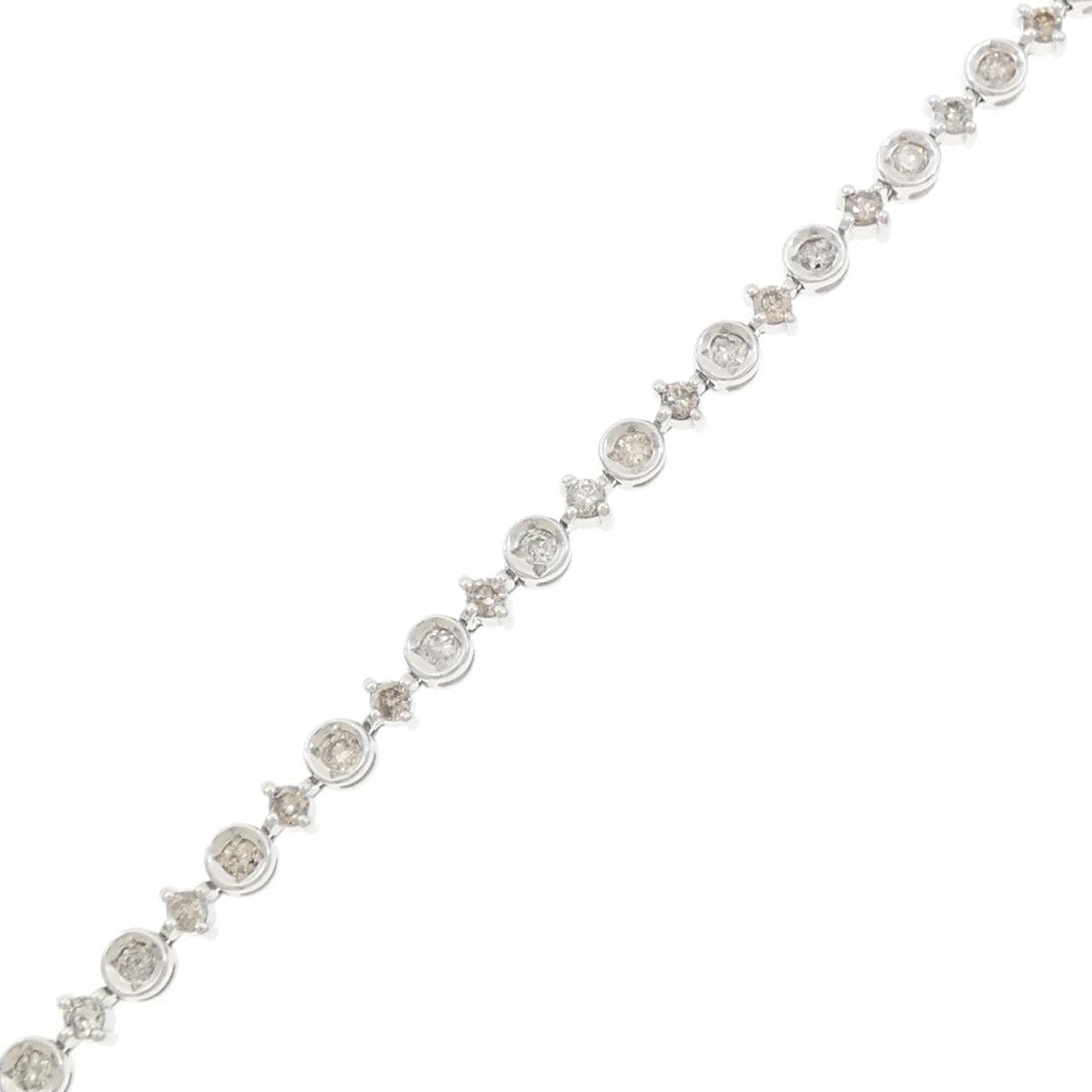 K18WG ダイヤモンド ブレスレット 1.50CT