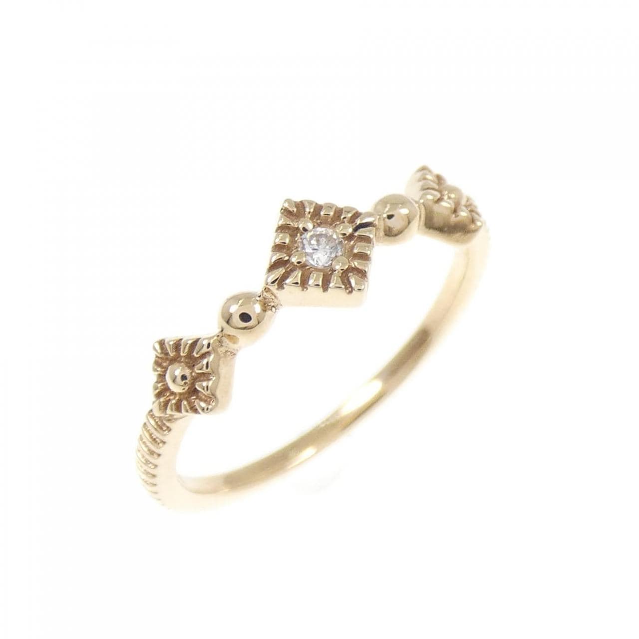 エテ ダイヤモンド ピンキー リング 0.01CT