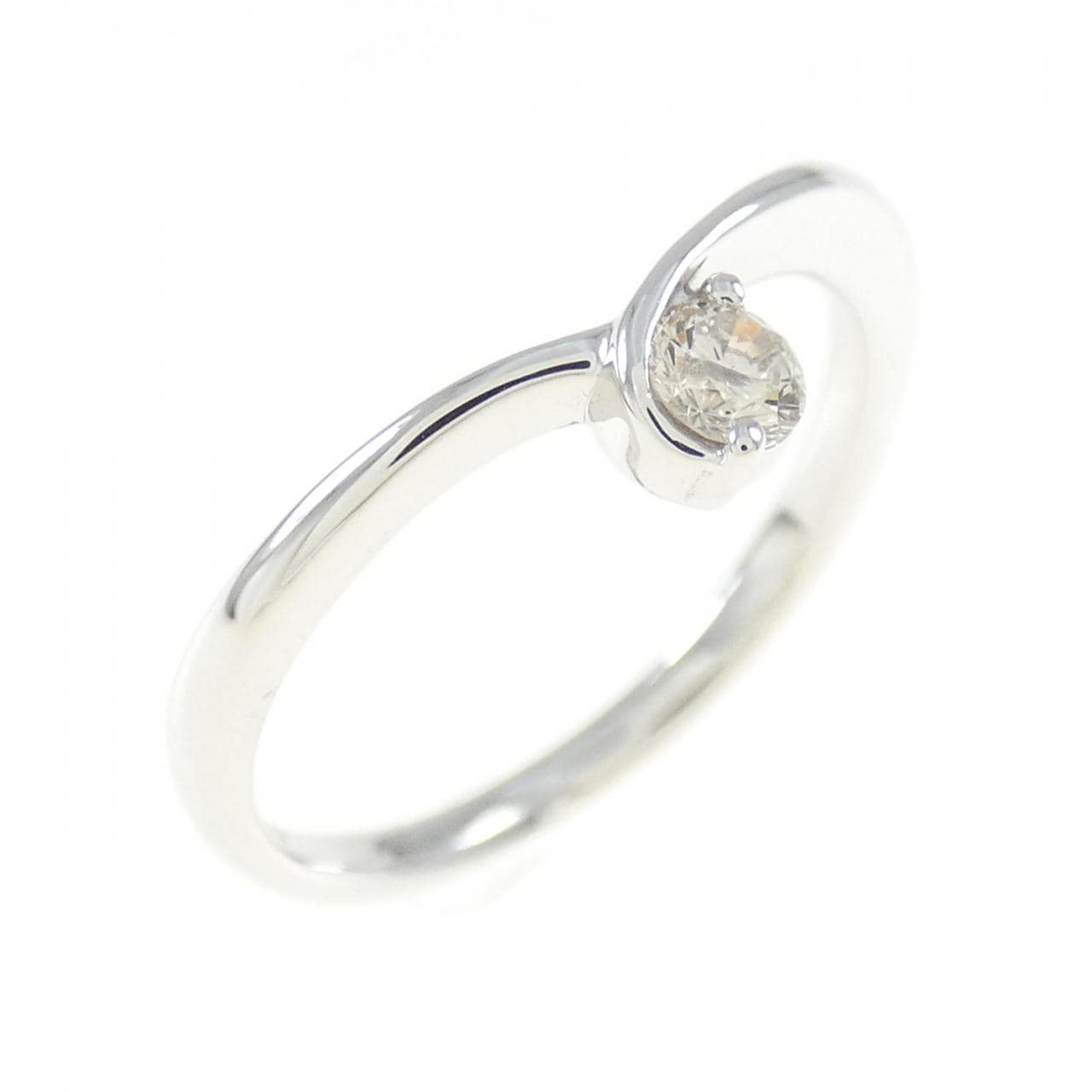 K18WG ダイヤモンド リング 0.10CT
