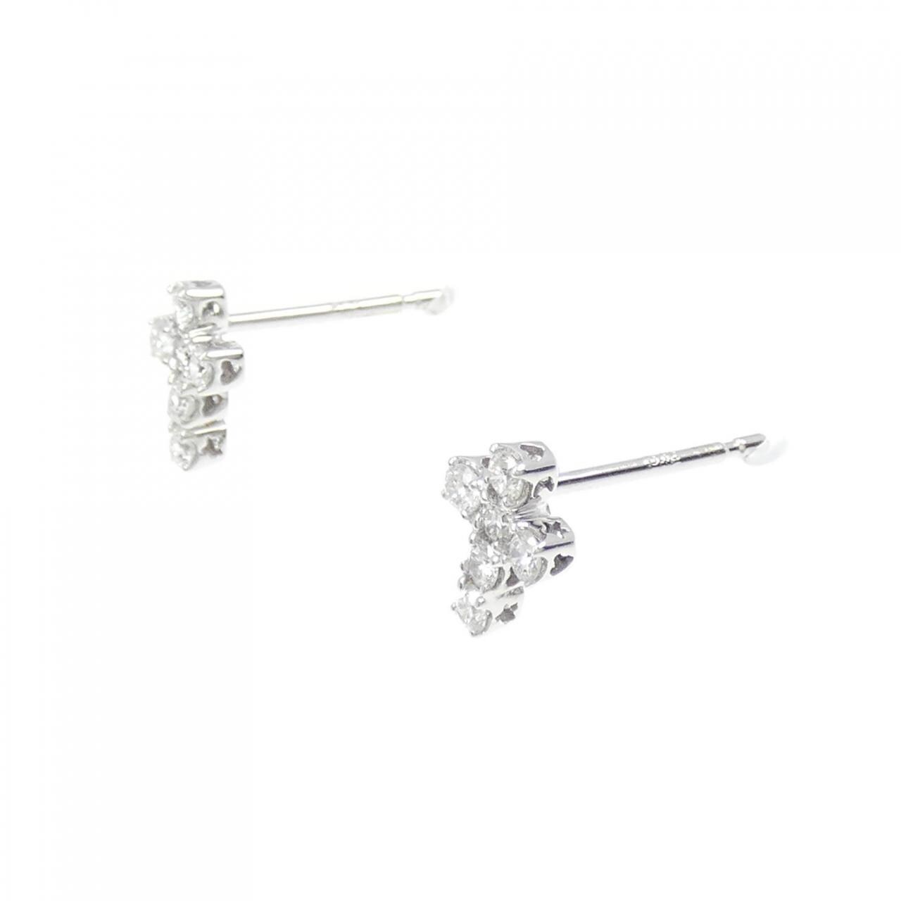 ダイヤモンドピアス。K18WG。0.24ct-