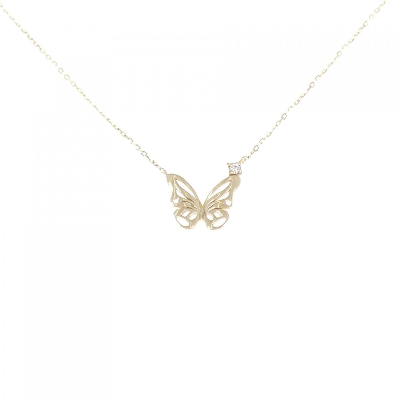 STAR JEWELRY バタフライダイヤモンド ネックレス