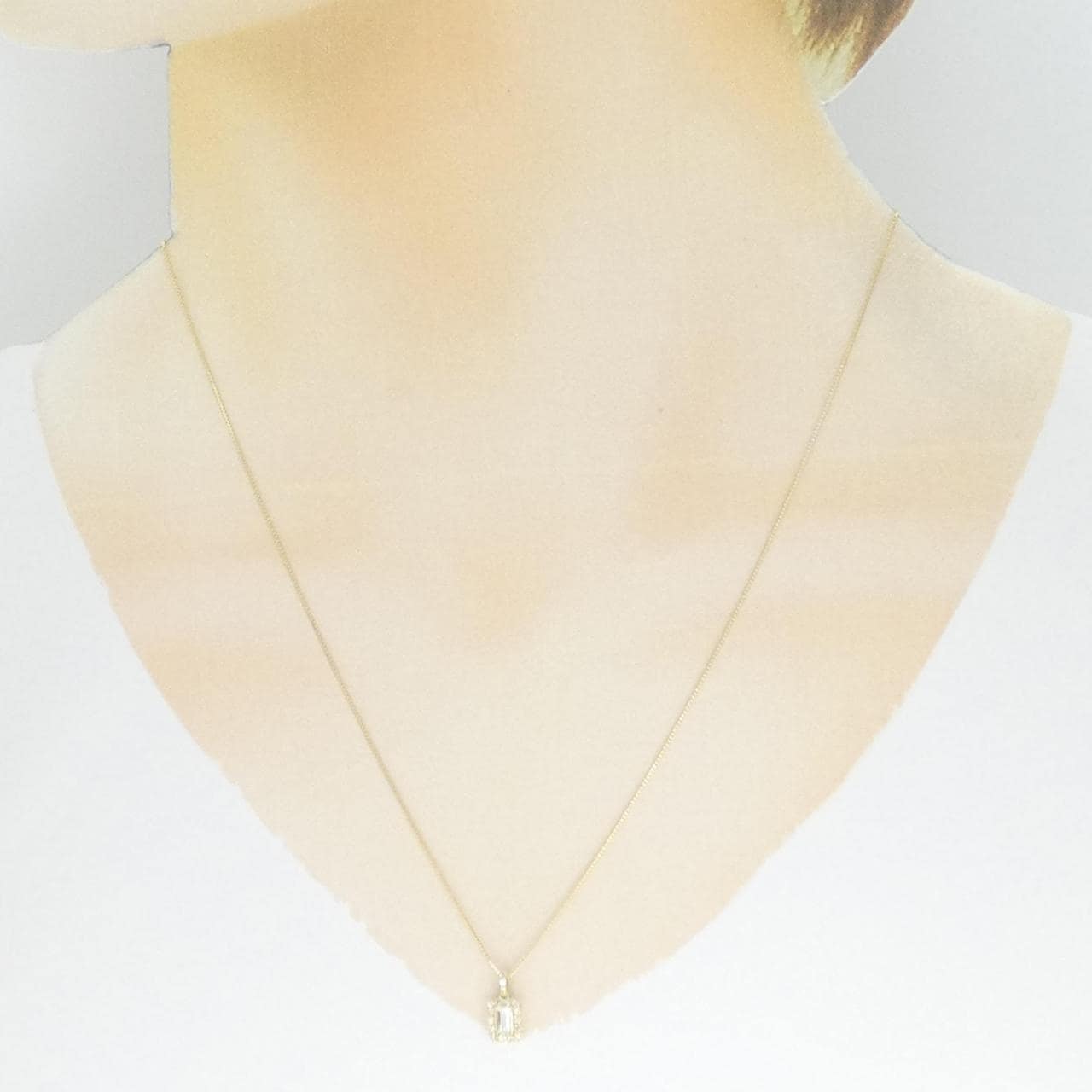 [BRAND NEW] K18YG Diamond necklace 0.22CT