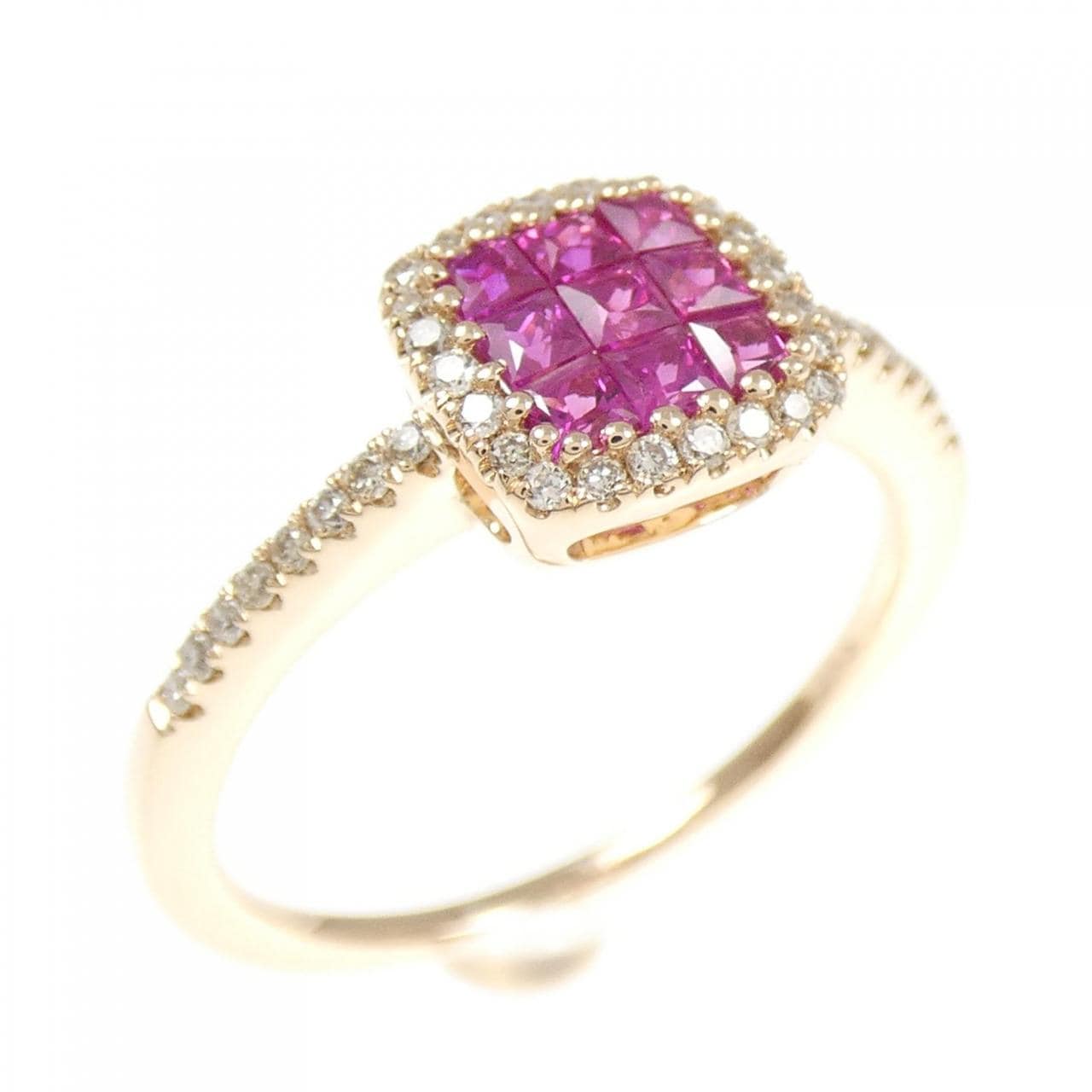 K18PG Ruby Ring 0.40CT