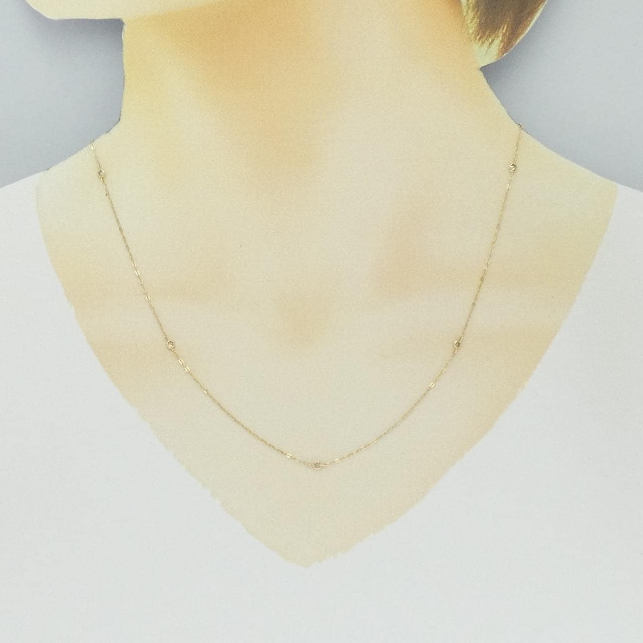 K18YG ダイヤモンド ネックレス 0.15CT