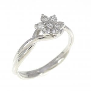 PT900 フラワー ダイヤモンド リング 0.20CT