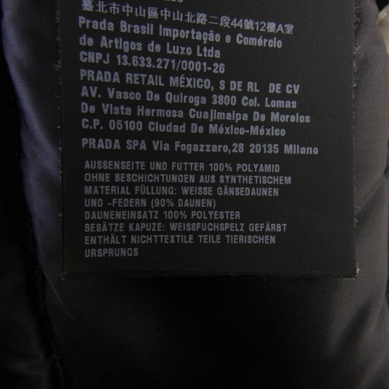 プラダ PRADA トライアングルロゴ 28G060 R152 R0K ダウンジャケット