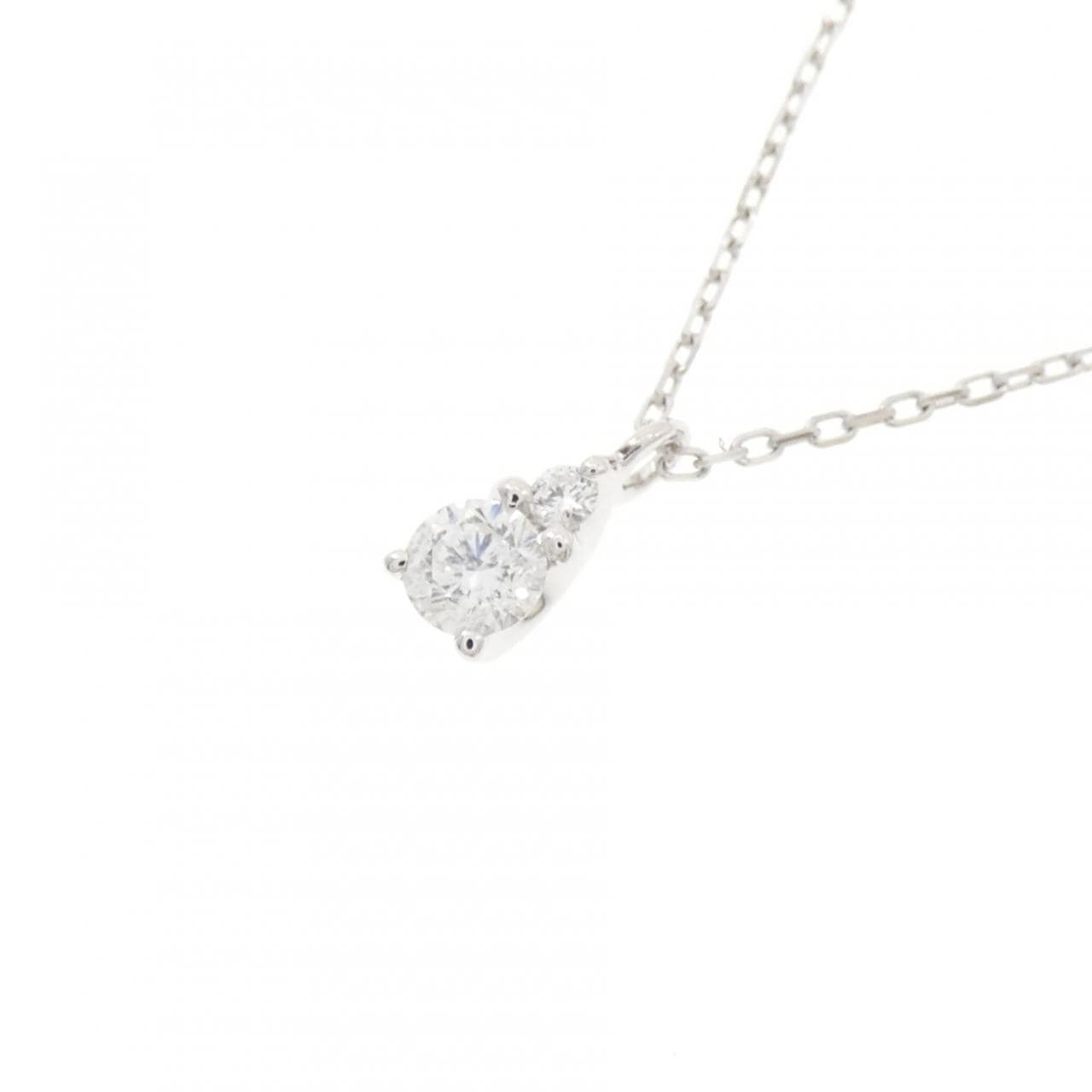K18WG ダイヤモンド ネックレス 0.12CT
