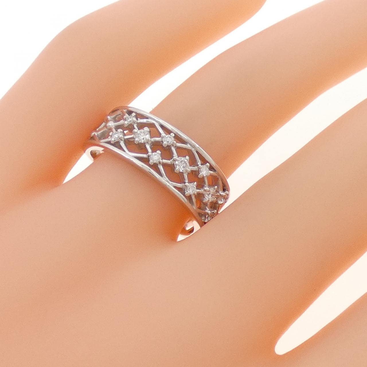 K18WG ダイヤモンド リング 0.14CT