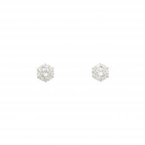 PT900 ソリティア ダイヤモンド ピアス 0.620CT
