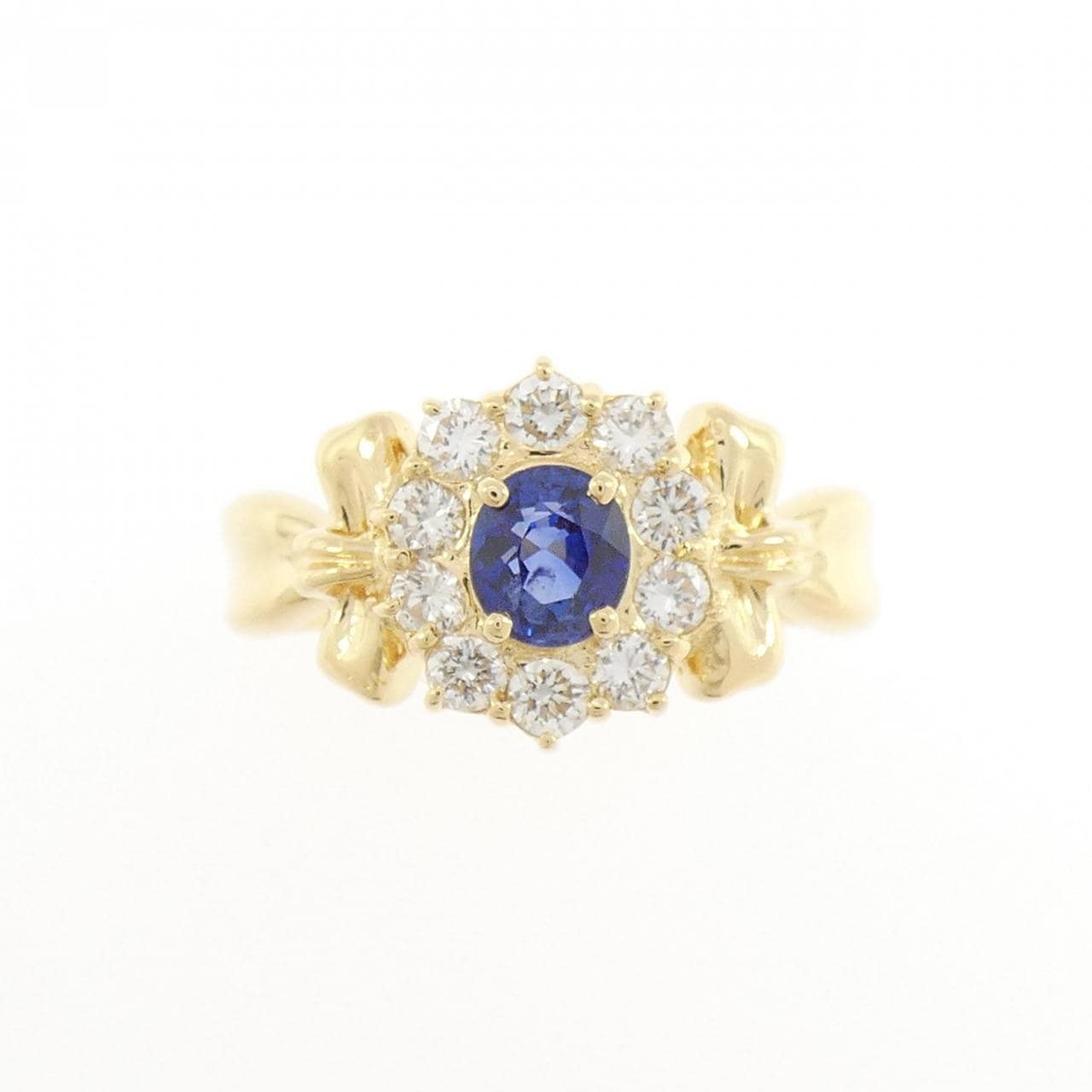K18YG サファイヤ リング 0.48CT