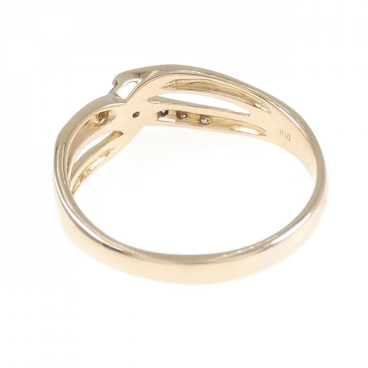 K18PG ダイヤモンド リング 0.34CT