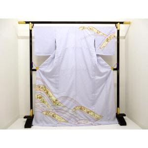 【未使用品】単衣　訪問着　友禅金彩加工