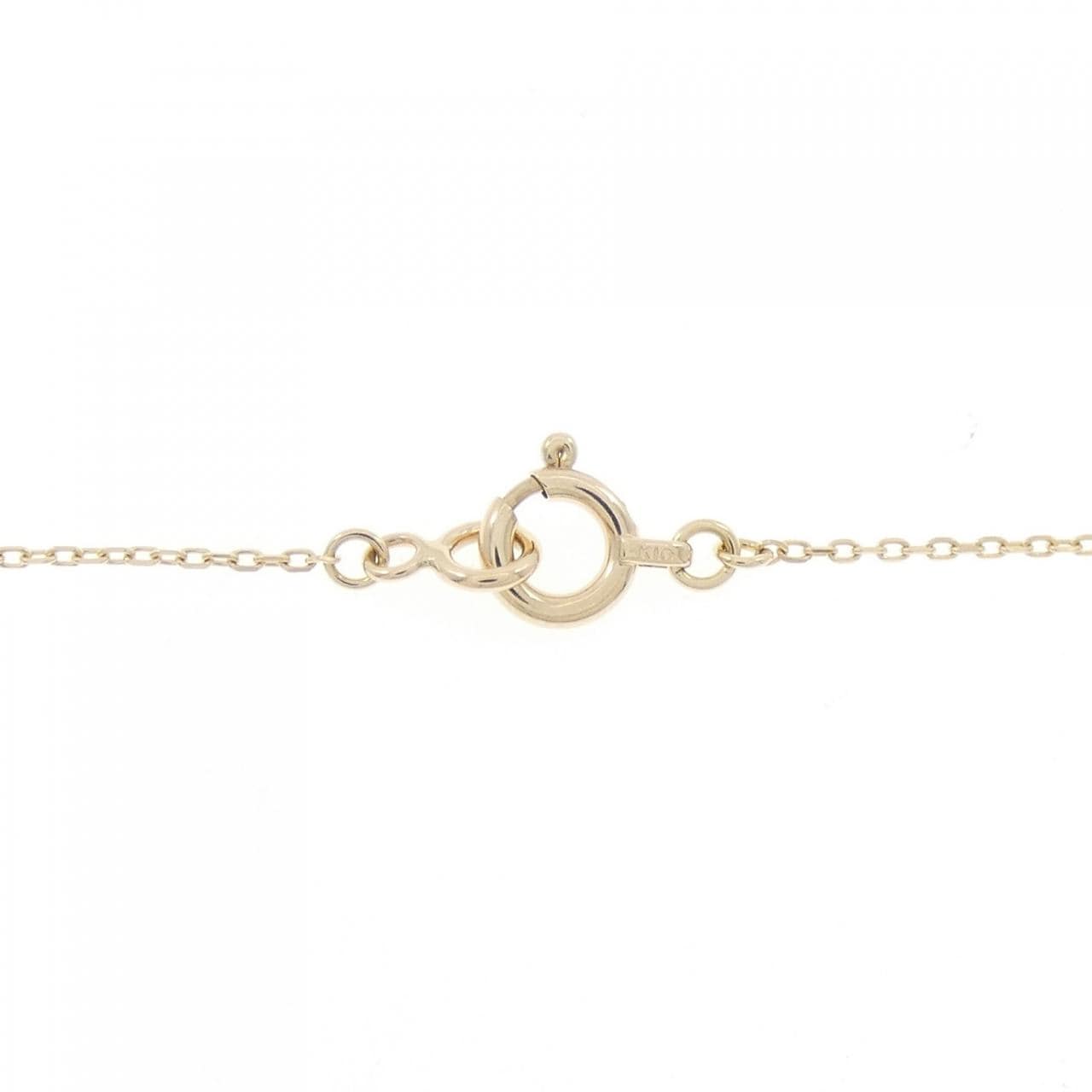 K10YG イニシャルS ダイヤモンド ネックレス