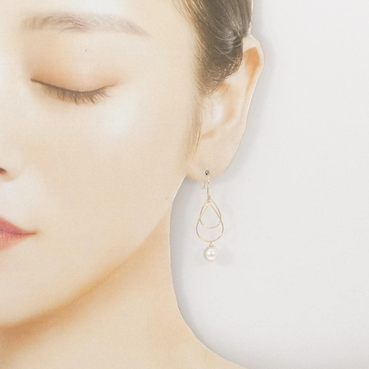 K18YG アコヤパール ピアス 7.8mm