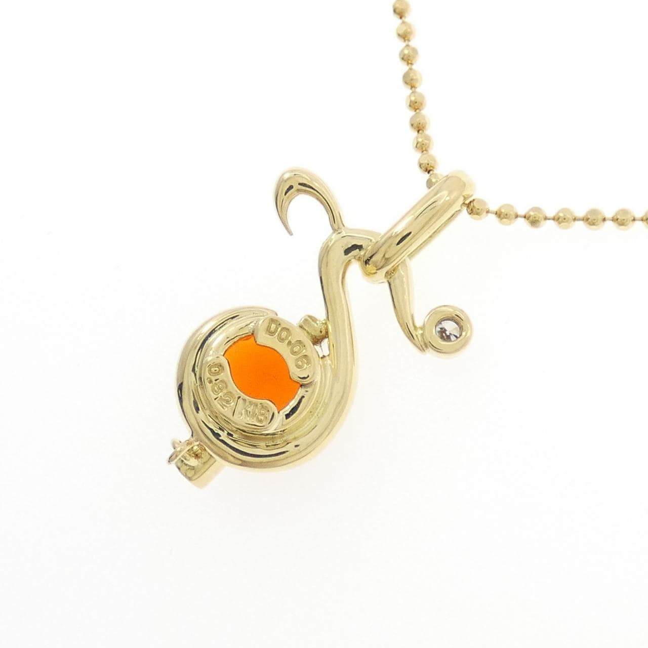 18K Yellow OPAL Necklace 0.82CT