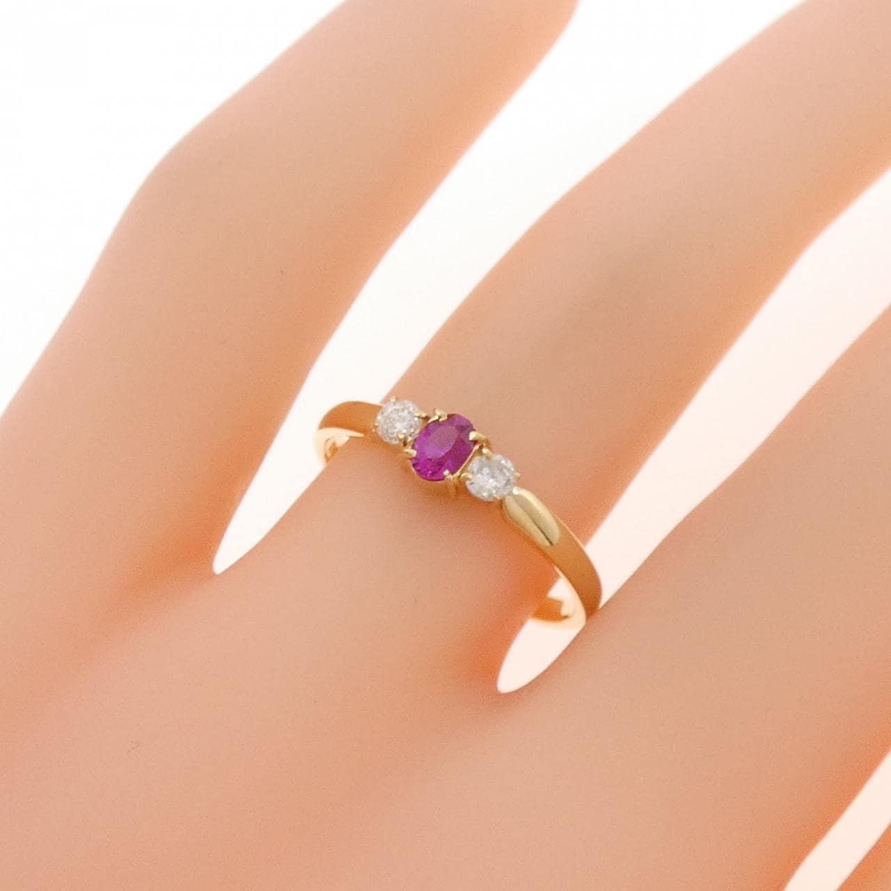 クレサンベール 合成ルビー リング