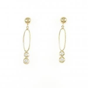 K18YG ダイヤモンド ピアス 0.10CT