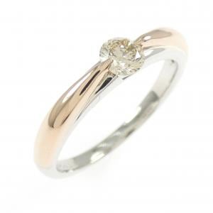 K18PG/PT900 ダイヤモンド リング 0.323CT