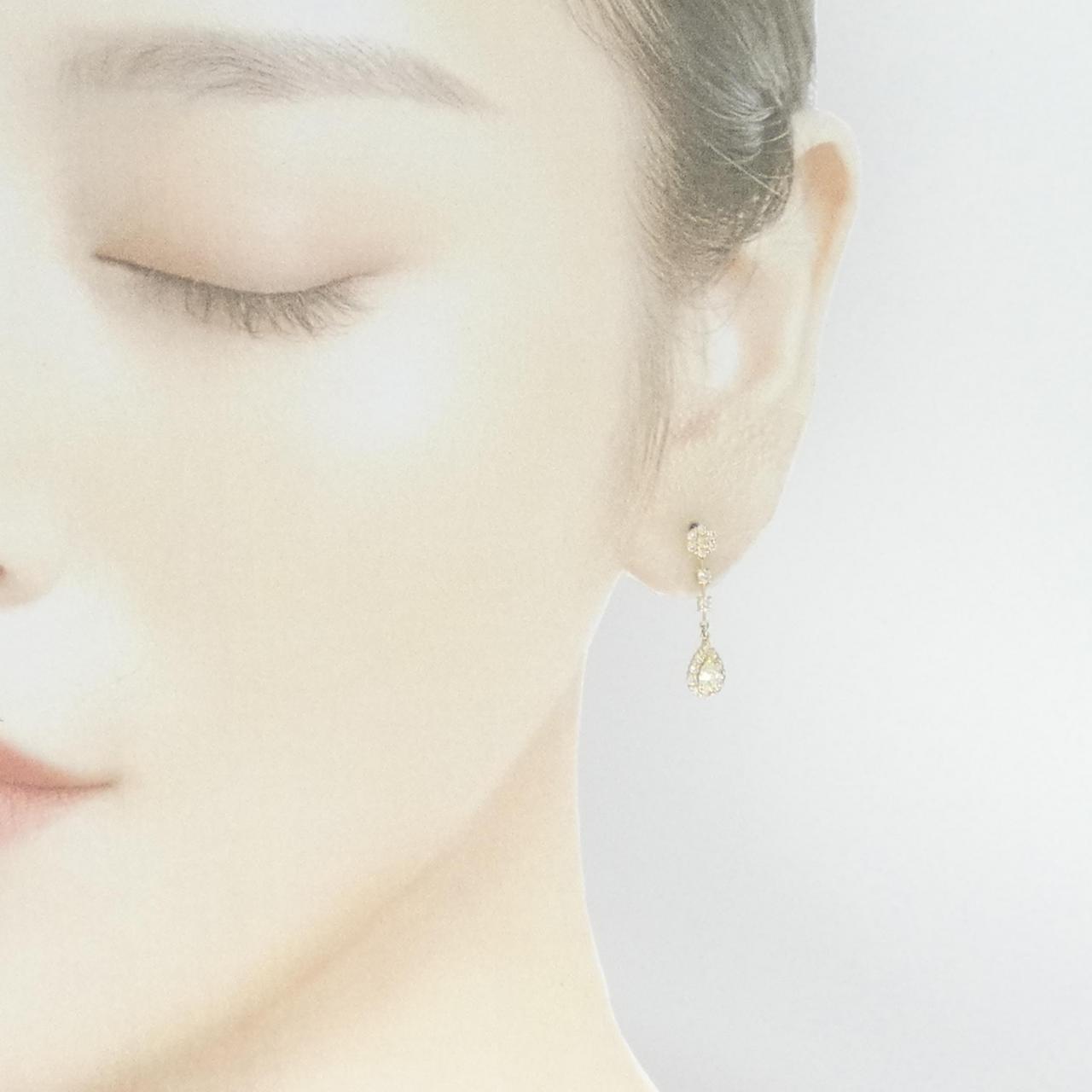 [BRAND NEW] K18YG Diamond earrings 0.80CT